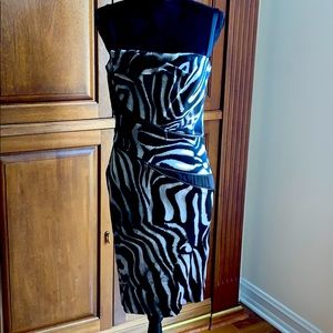 Dina Bar-El body fitted zebra dress